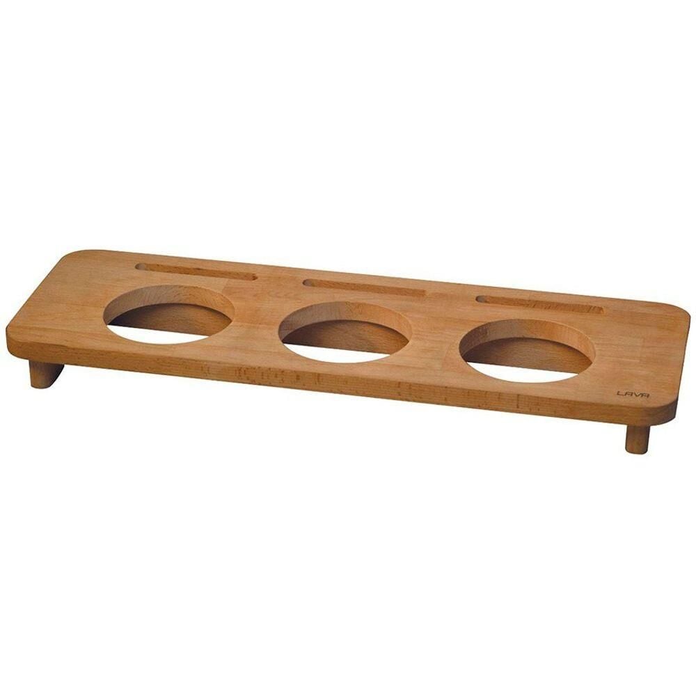 Lava Ahşap Stand 3’lü Çap (Ø) 10 cm – Mini Yuvarlak Tencereye Uygun LV AS 1O1 BE