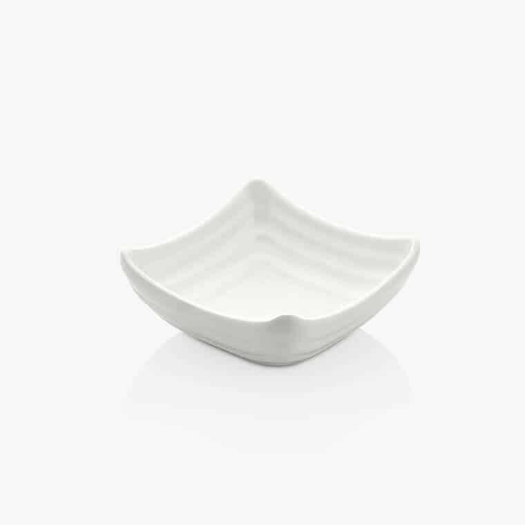 Külsan Thermoset Kare Ramekin, Sos Kasesi, 11 x 11 cm,6 Adet, Beyaz