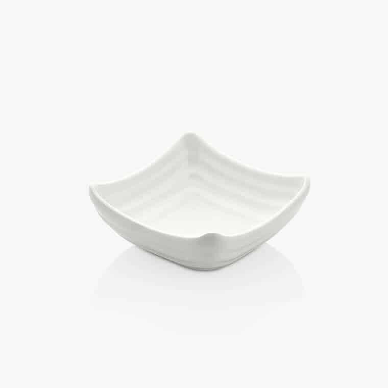 Külsan Thermoset Kare Ramekin, Sos Kasesi, 11 x 11 cm,6 Adet, Beyaz