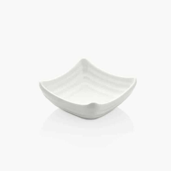 Külsan Thermoset Kare Ramekin, Sos Kasesi, 11 x 11 cm,6 Adet, Beyaz