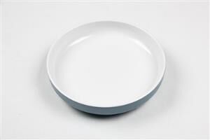 Globy Açık Büfe Yuvarlak Servis Sunum Tabağı Blue-White 24x24x4,8 cm