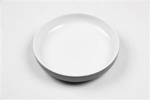 Globy Açık Büfe Yuvarlak Servis Sunum Tabağı Grey-White 24x24x4,8 cm