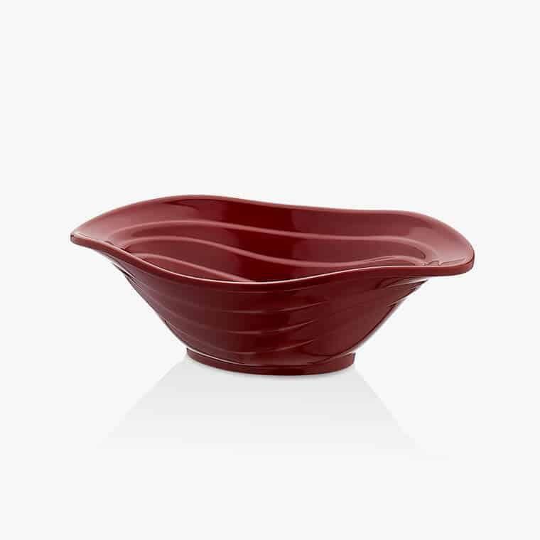 Külsan Thermoset Duet Oval Kase,Teşhir Kase, 23x16 cm, Kırmızı