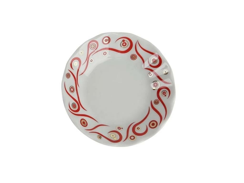 Porland Kırmızı Yakamoz Çay Tabağı 11cm 6'lı -127912