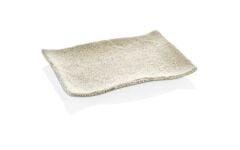Külsan Thermoset Granit Efektli Dikdörtgen Servis Tabağı 34x23.6 cm, Beyaz