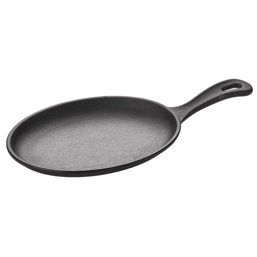 Altınbaşak Döküm Demir Oval Saplı Fajita Tavası, 24x17 cm