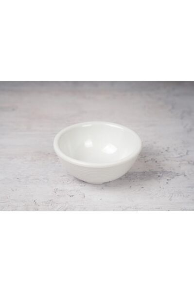 Globy Melamin Minimal Kase Beyaz 6 Adet 8.5*3 cm