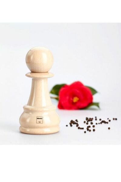 Bisetti Satranç Serisi Piyon 33710 Karabiber Değirmeni Beyaz 17 Cm