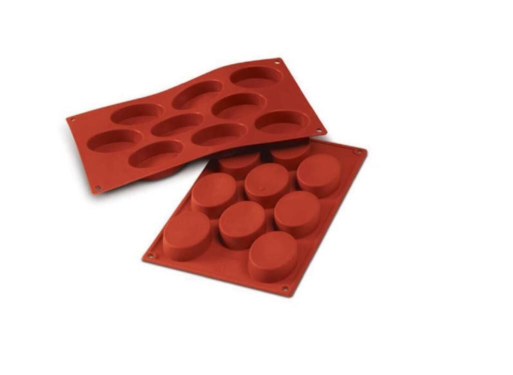 Globy Silikon Elips Desenli Kek Kalıbı 9'lu