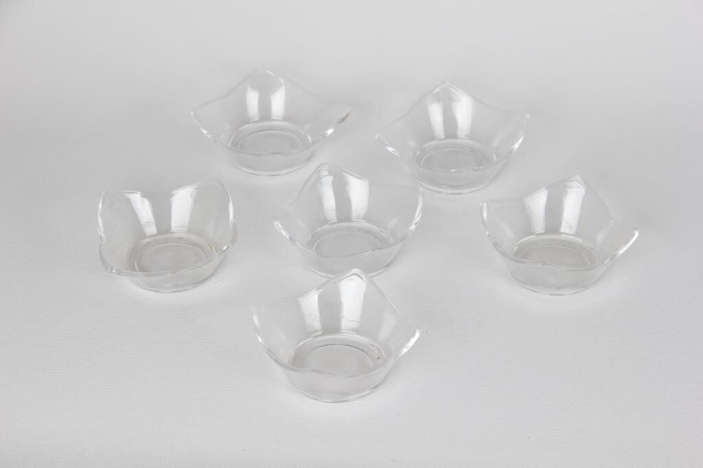 Paşabahçe 24284 Denizli Cam El İmalatı Mini Kase,Sosluk Lale 9x9 cm 6' lı