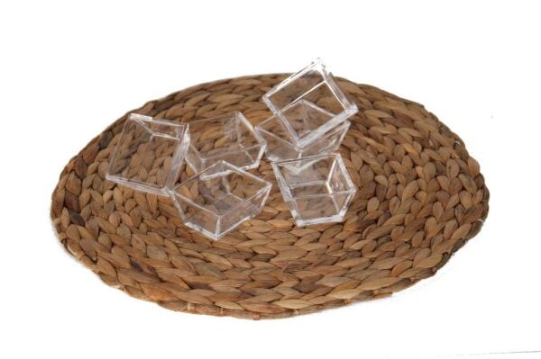 Paşabahçe Denizli Cam El İmalatı Mini Kase,Sosluk Kare 6x6 cm 6' lı