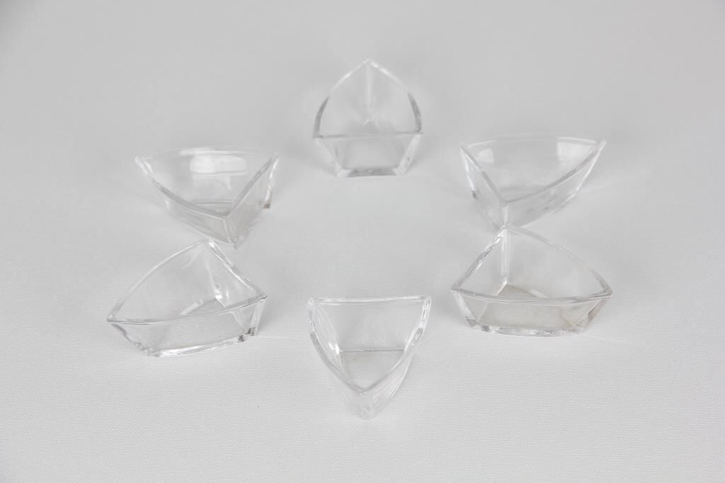 Paşabahçe Denizli Cam El İmalatı Denizli Cam El İmalatı Mini Kase,Sosluk Üçgen 7x5 cm 6' lı