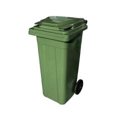 Uçak Plastik Çöp Konteyneri, 120 Litre Yeşil