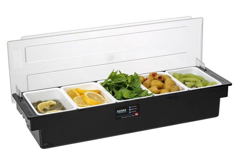 Bora Plastik BO293 Kapaklı Bar Konteyner, 5li, 49.5x15.7 cm