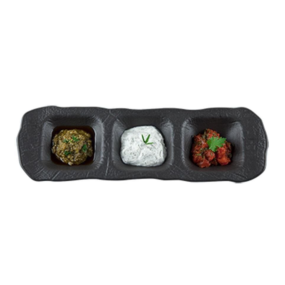 Bonna Porselen Shade Üçlü Sosluk 30 cm