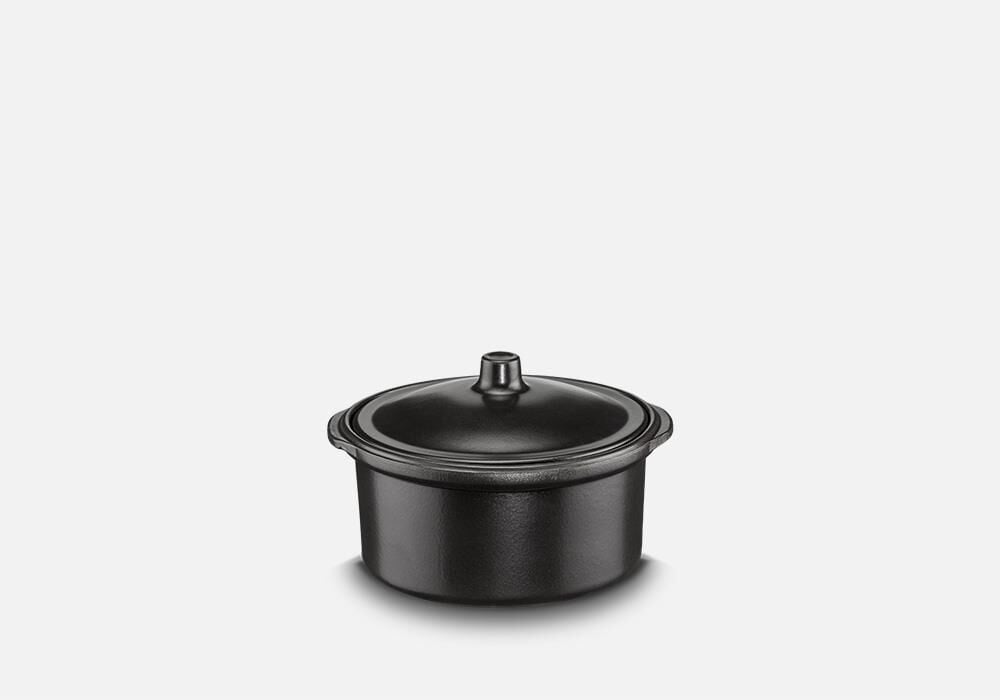 Regas 9205 Seramik Profesyonel Klasik Tencere - Güveç Siyah 14,4 cm
