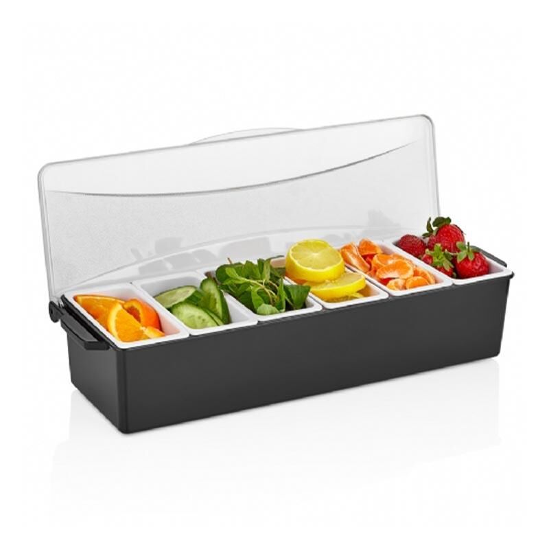 Gastroplast GSE-05 Kapaklı Bar Konteyner 5'li, Siyah