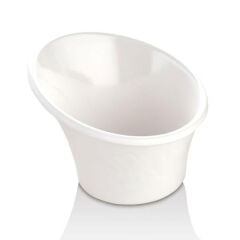 Atlasform Melamin Elips Sosluk, Sos Kasesi 8x7.6 cm, Beyaz