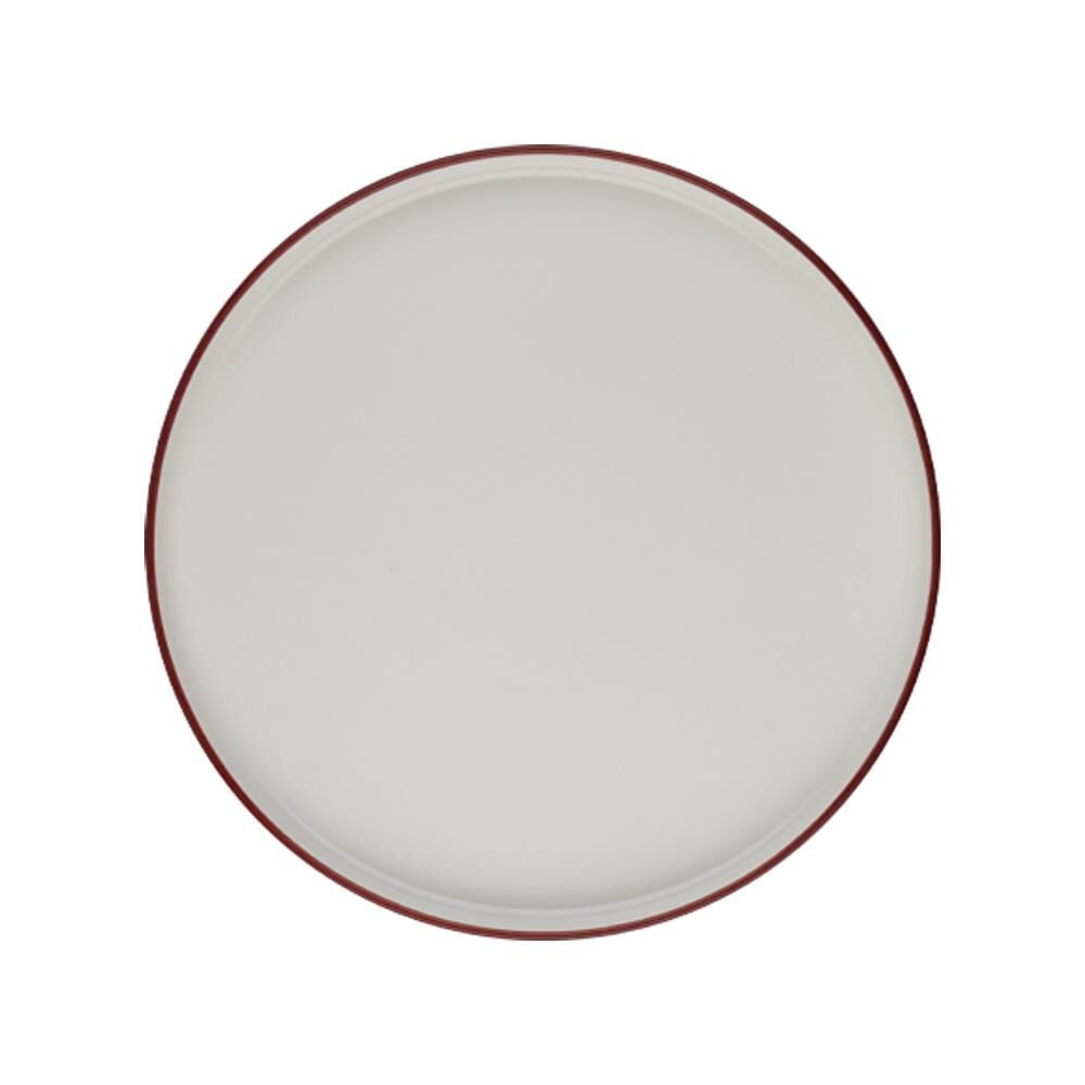 ID Fine Modest Maroon Stolt Düz Tabak 28 cm 6'lı