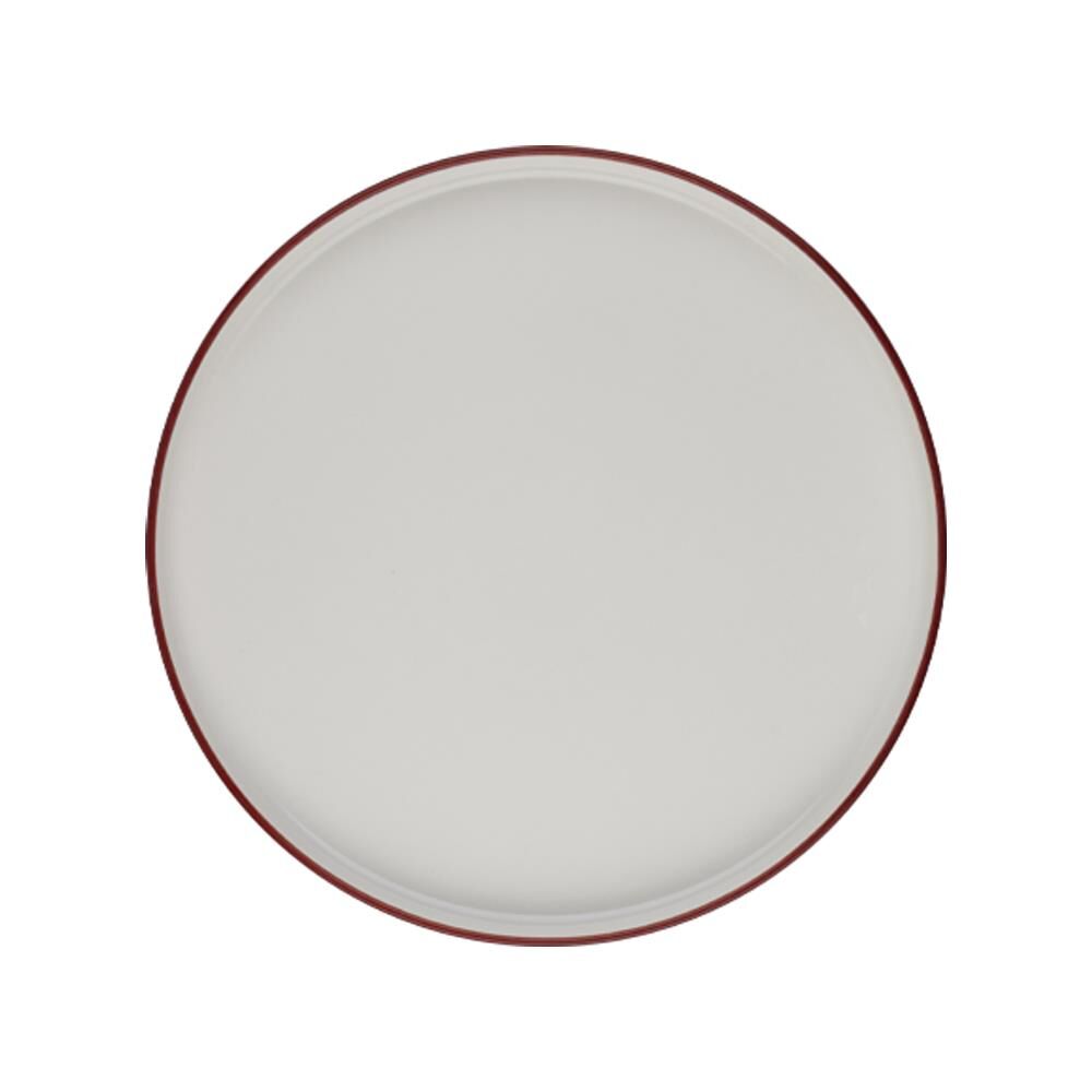 ID Fine Modest Maroon Stolt Düz Tabak 28 cm 6'lı