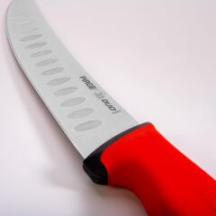 Pirge Duo Et Doğrama Bıçağı Kıvrık Oluklu 21 cm - 34622 Kırmızı