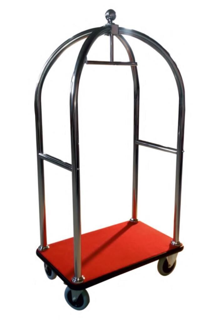 Elbise Bavul Taşıma Arabası Krom 60x100x195 cm
