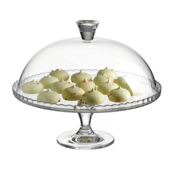 Paşabahçe 95200 Patisserie Cam Ayaklı Kapaklı Fanus 32 cm