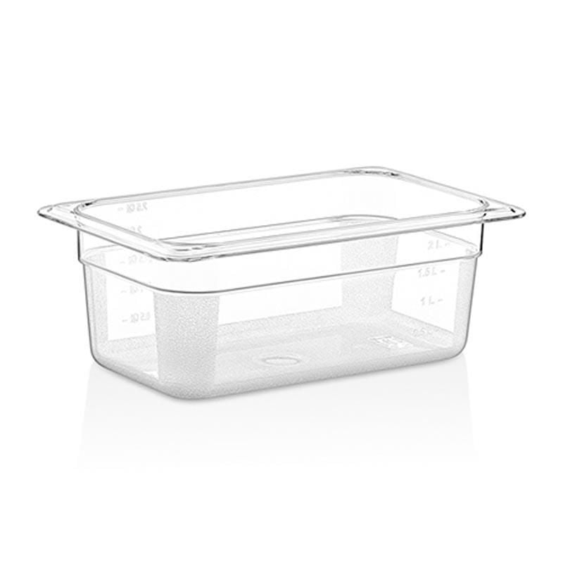 GastroPlast GN 1/4-100 mm Gastronom Küvet, Polikarbon