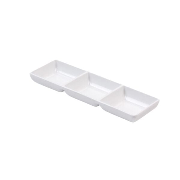 Globy Açık Büfe Üç Bölmeli Tabak 22x7 cm