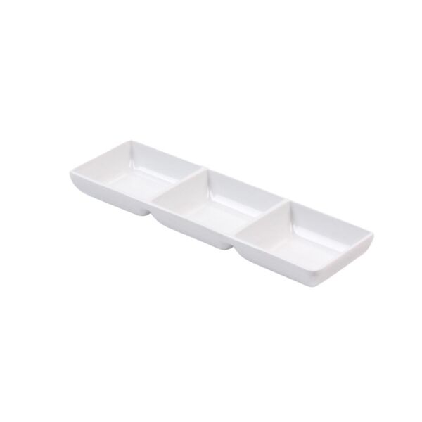 Globy Açık Büfe Üç Bölmeli Tabak 22x7 cm