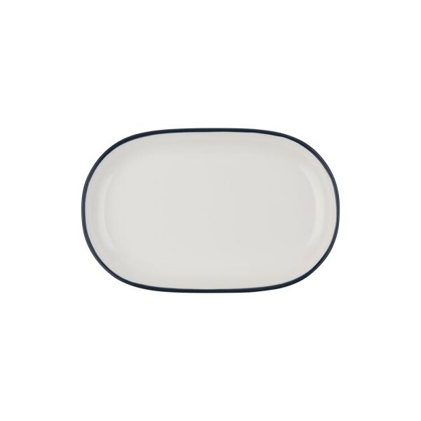 ID Fine Modest Navy 28 cm Oval Kayık Tabak 6'lı