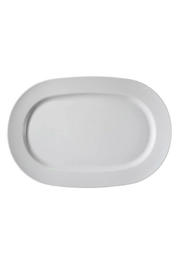 Kütahya Porselen Zümrüt Otel Kayık Tabak 28 cm Dekorsuz 6'lı