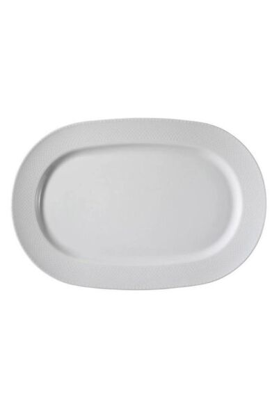 Kütahya Porselen Zümrüt Otel Kayık Tabak 28 cm Dekorsuz 6'lı