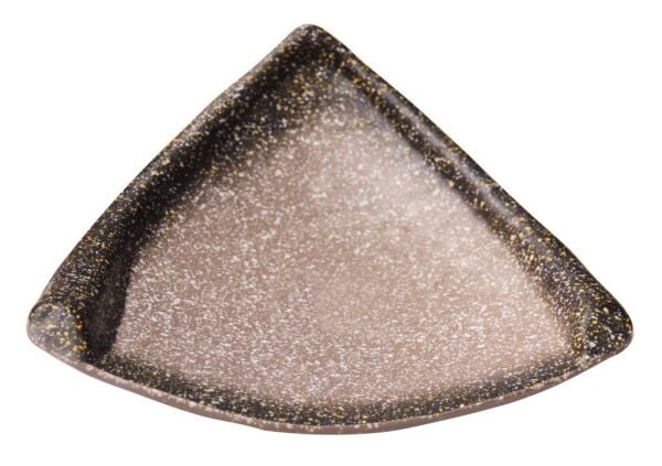 Globy Melamin Granit Mat Üçgen, Kavisli Sunum Tabağı 25x24,5x8,2 cm