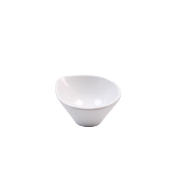 Globy Açık Büfe Oval Çukur Tabak 7,5x6,7 cm Beyaz 6'lı