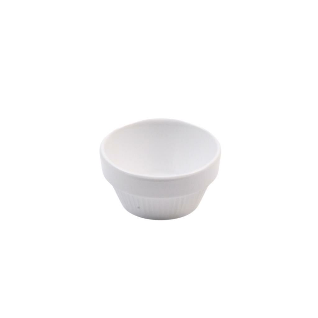 Globy Açık Büfe Oval Çukur Tabak 7x7x3 cm Beyaz 6'lı