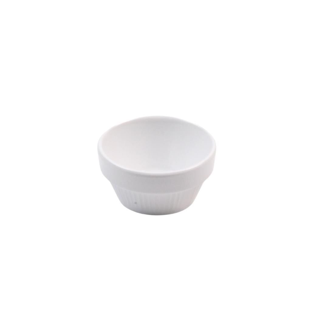 Globy Açık Büfe Oval Çukur Tabak 7x7x3 cm Beyaz 6'lı