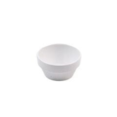 Globy Açık Büfe Oval Çukur Tabak 7x7x3 cm Beyaz 6'lı