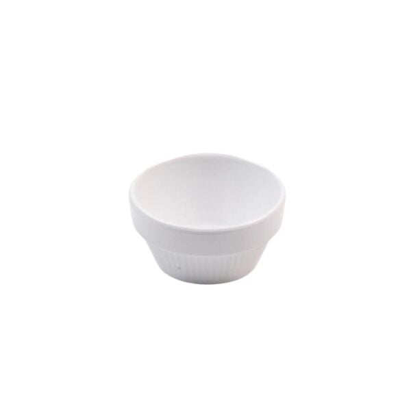 Globy Açık Büfe Oval Çukur Tabak 7x7x3 cm Beyaz 6'lı