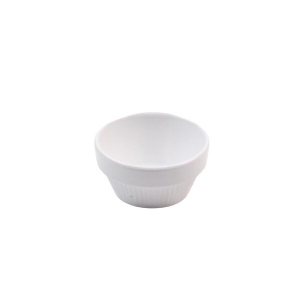 Globy Açık Büfe Oval Çukur Tabak 7x7x3 cm Beyaz 6'lı