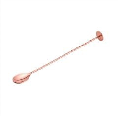 Zicco ZKB-180 Burgulu Çelik Bar Kaşığı, 27 cm, Bakır Kaplama