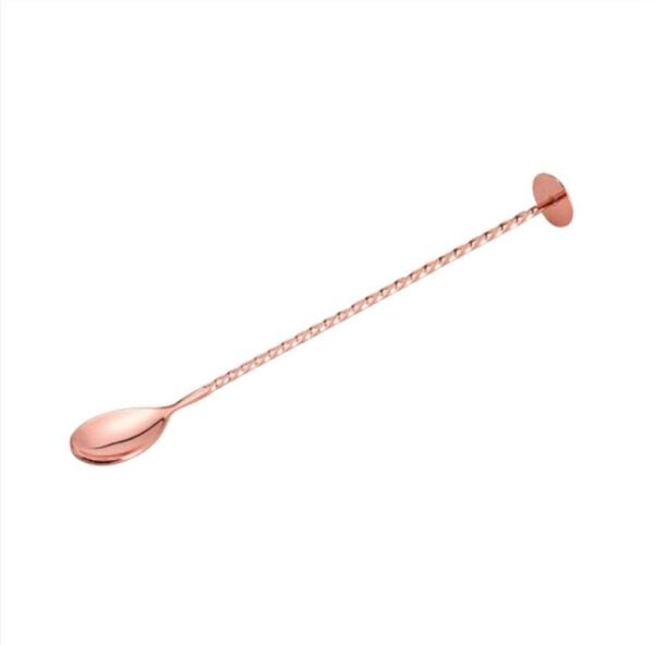 Zicco ZKB-180 Burgulu Çelik Bar Kaşığı, 27 cm, Bakır Kaplama