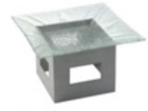 Globy Açık Büfe Cam Tepsili Kare Stand