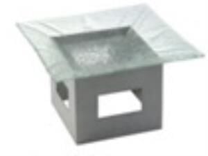 Globy Açık Büfe Cam Tepsili Kare Stand