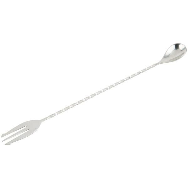 Zicco BSP-13F Bar Çatal-Kaşık, Kokteyl Karıştırıcı Kaşık 31.5 cm