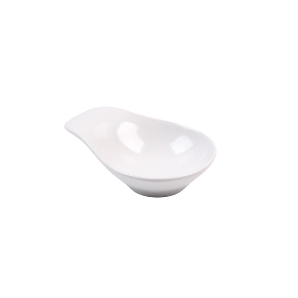 Globy Açık Büfe Oval Çukur Tabak 11X8X3 cm Beyaz 6'lı