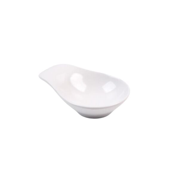 Globy Açık Büfe Oval Çukur Tabak 11X8X3 cm Beyaz 6'lı