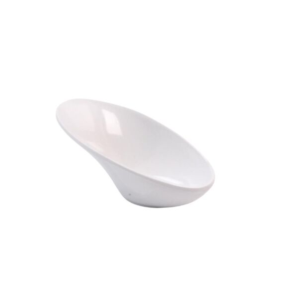Globy Açık Büfe Oval Çukur Tabak 11X6,3 cm Beyaz 6'lı