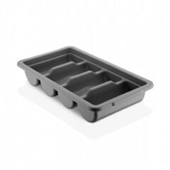 GastroPlast 4 Bölmeli Kaşıklık Gri, GK-04