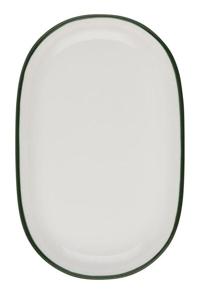 ID Fine Modest Green Magnus Oval Kayık Tabak 23 cm 12'li